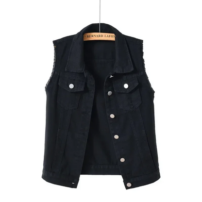 Stijlvol dames denim gilet – Amélie