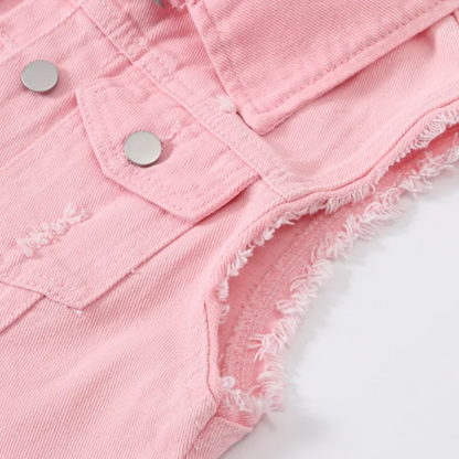 Stijlvol dames denim gilet – Amélie