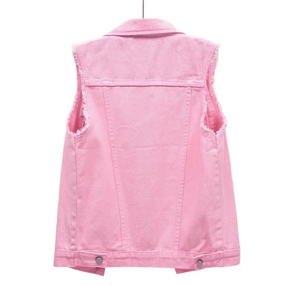Stijlvol dames denim gilet – Amélie