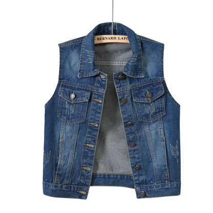 Stijlvol dames denim gilet – Amélie