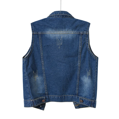 Stijlvol dames denim gilet – Amélie
