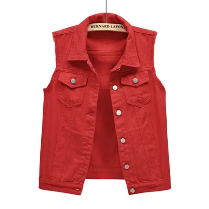 Stijlvol dames denim gilet – Amélie