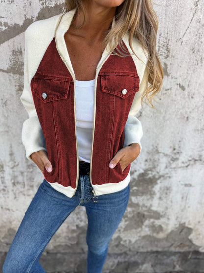 Stijlvol dames jack met denimlook