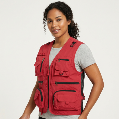 Stijlvol multifunctioneel damesvest met utility look - Kate