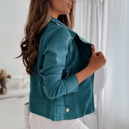 Stijlvolle biker jacket dames – Elara
