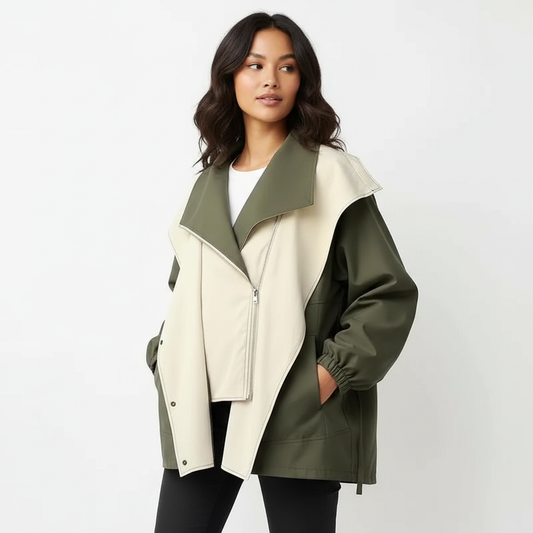 Stijlvolle dames windbreaker met overslag – Heiress