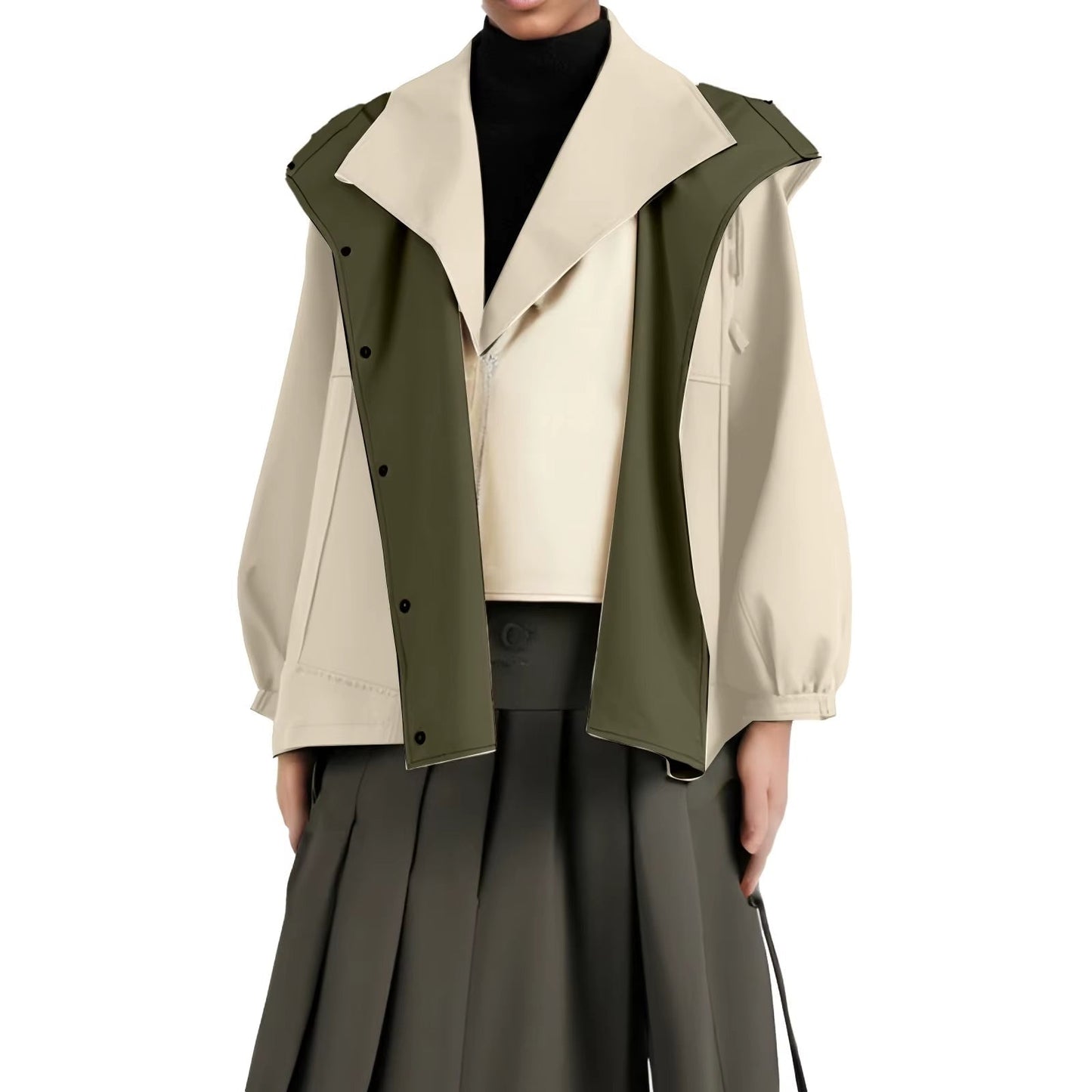 Stijlvolle dames windbreaker met overslag – Heiress