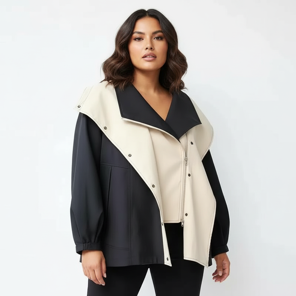 Stijlvolle dames windbreaker met overslag – Heiress