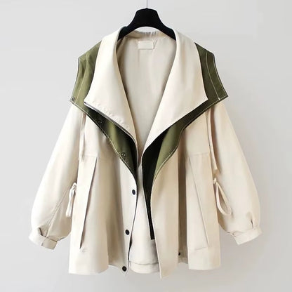 Stijlvolle dames windbreaker met overslag – Heiress