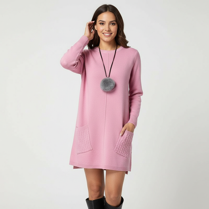 Stijlvolle gebreide sweaterjurk dames – Aurelia
