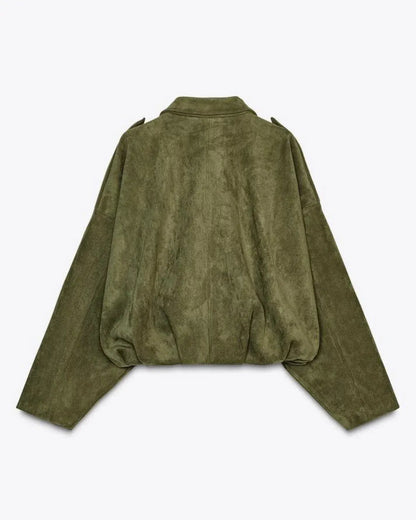 Stijlvolle suède oversized jas – Fabiane