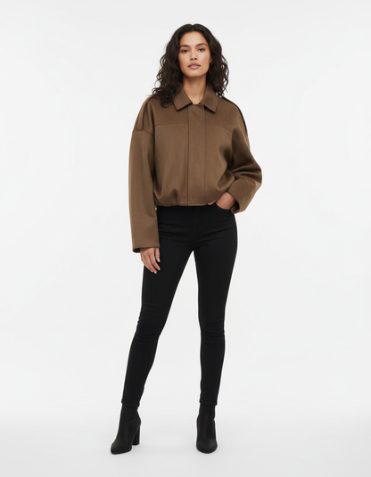 Stijlvolle suède oversized jas – Fabiane