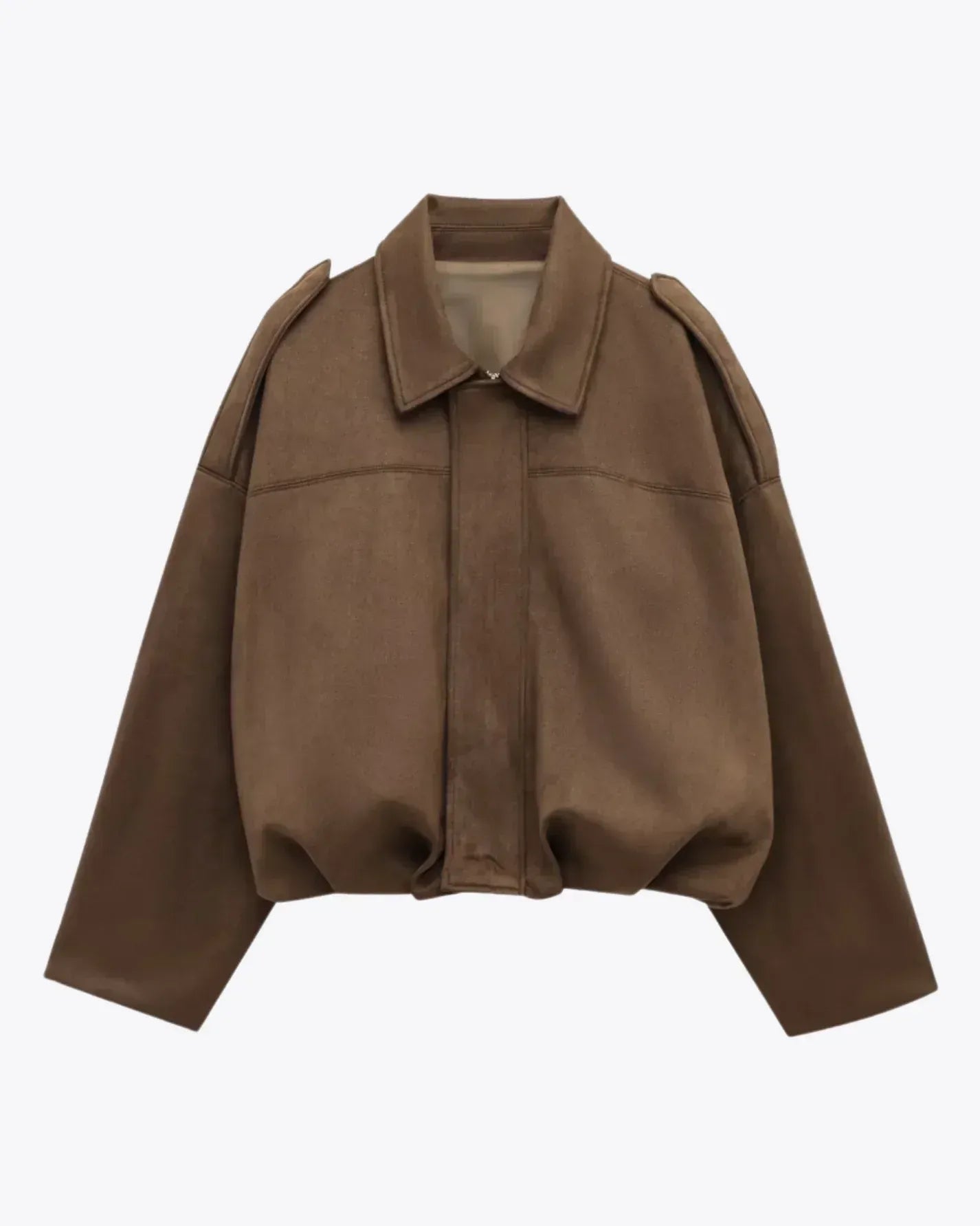 Stijlvolle suède oversized jas – Fabiane