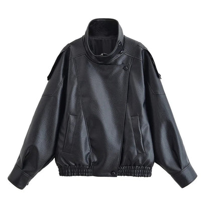 Stoere leren damesjas – Rebel