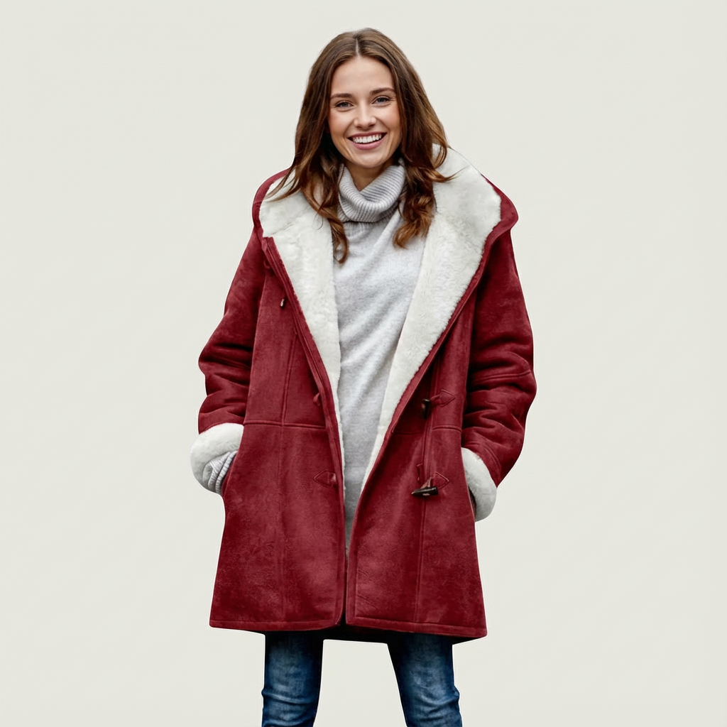 Suède-look Dames Jas Met Teddyvoering