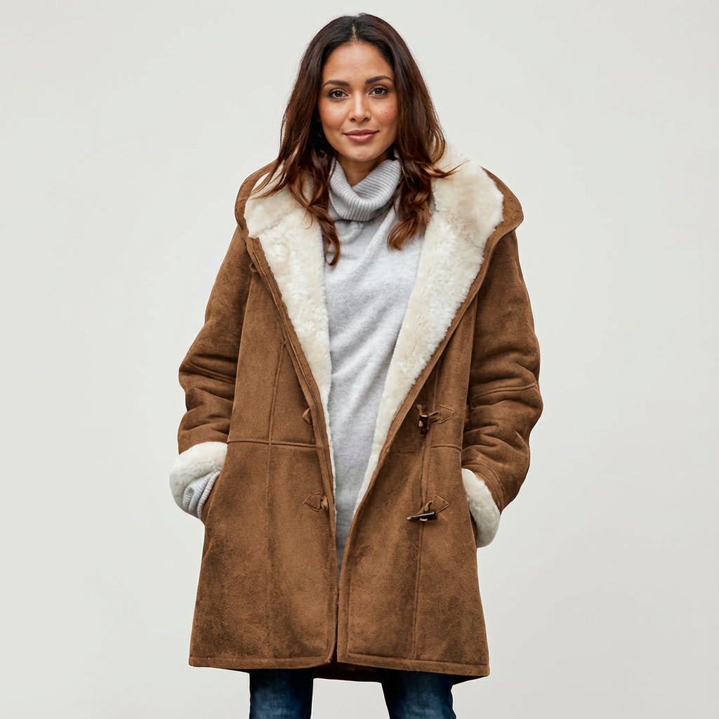 Suède-look Dames Jas Met Teddyvoering