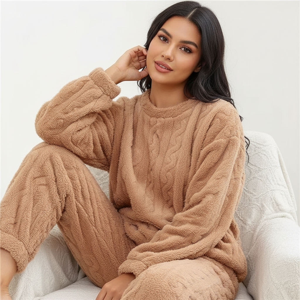 Superzacht fleece damespyjama-set voor ultieme warmte