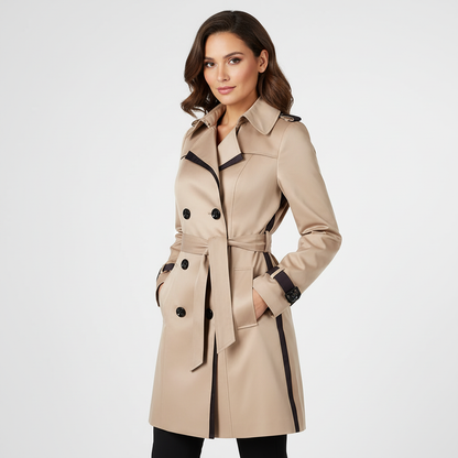 Tijdloze double-breasted trenchcoat