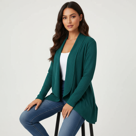 Tijdloze open cardigan met comfortabele pasvorm