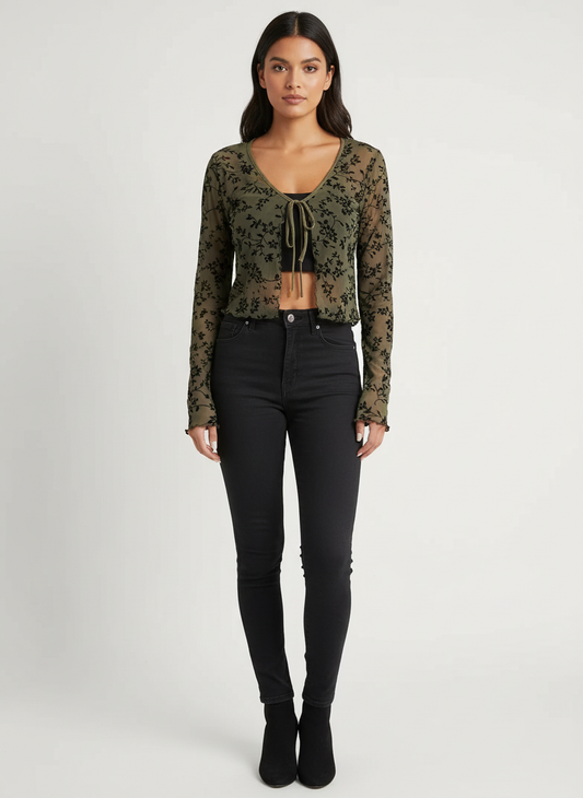 Transparant mesh dames vestje – Fleur