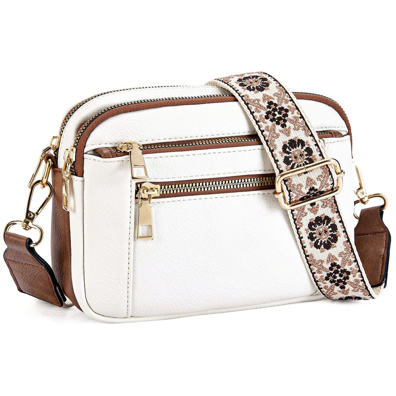 Trendy crossbody tas met verstelbare decoratieve band