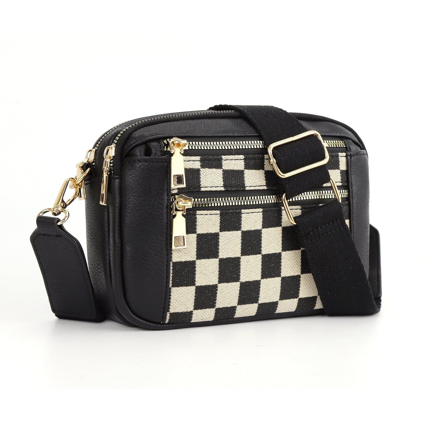 Trendy crossbody tas met verstelbare decoratieve band