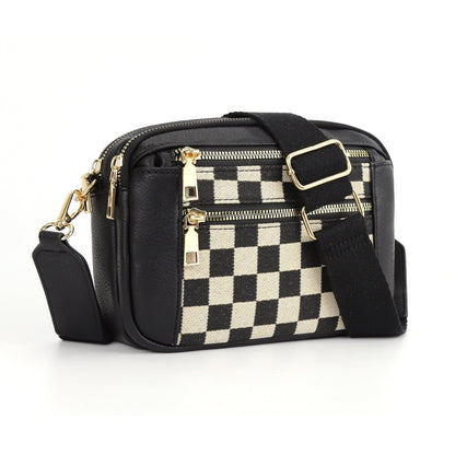 Trendy crossbody tas met verstelbare decoratieve band