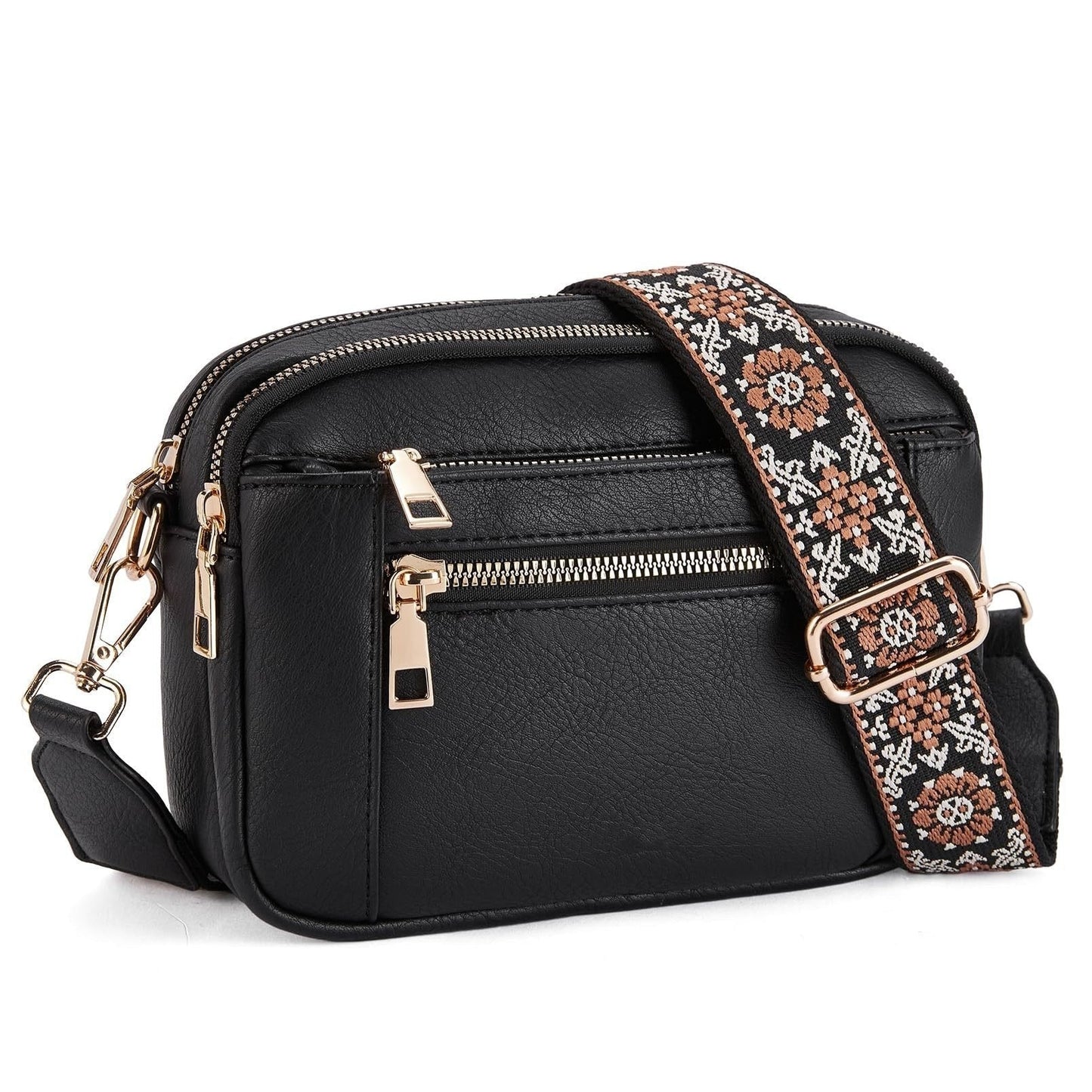 Trendy crossbody tas met verstelbare decoratieve band