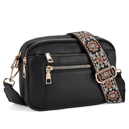 Trendy crossbody tas met verstelbare decoratieve band