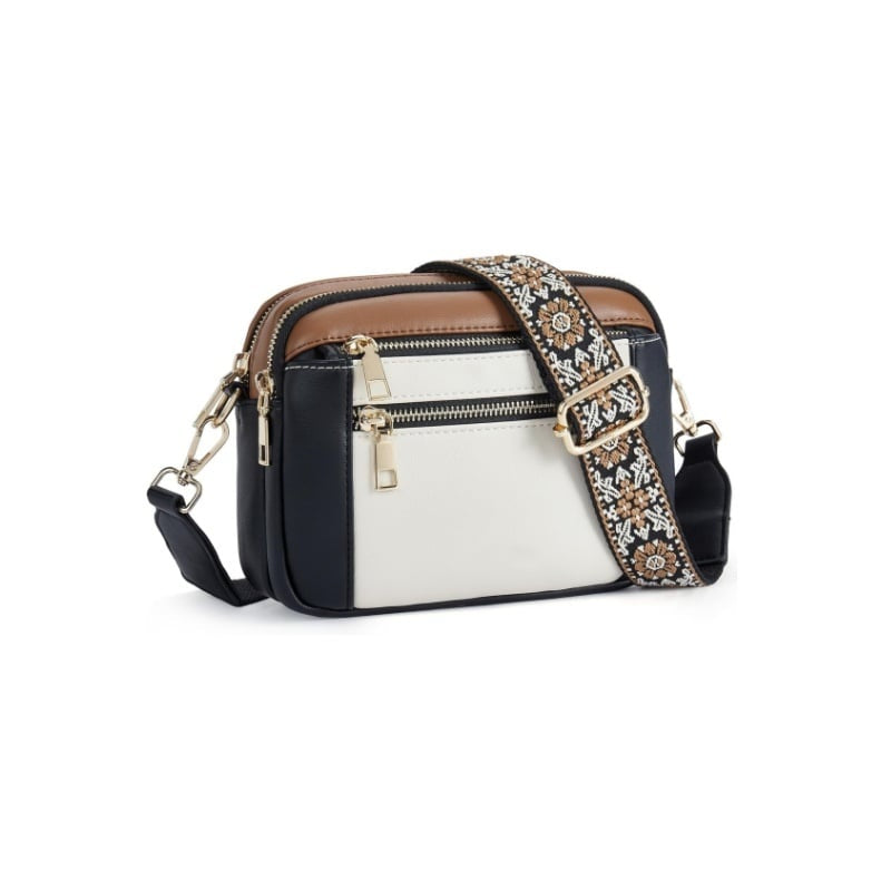 Trendy crossbody tas met verstelbare decoratieve band