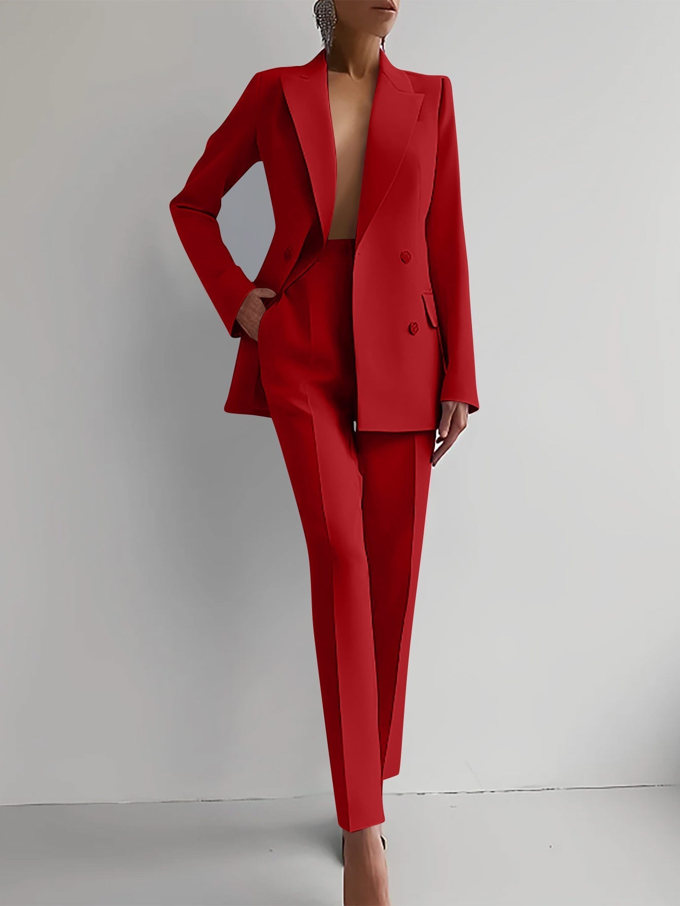 Tweedelig Elegante Blazer en Broek Set