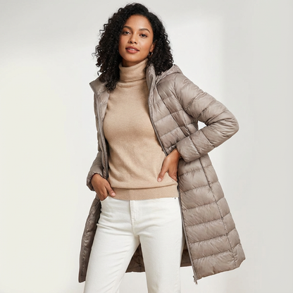 Ultra light casual dames winterjas