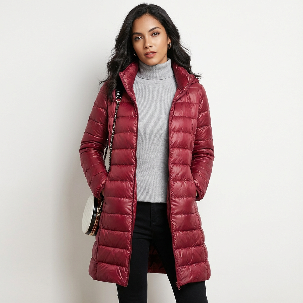 Ultra light casual dames winterjas