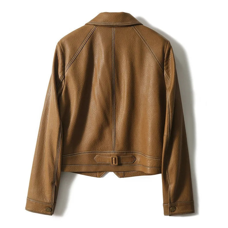 Vegan leather blazer dames – Marcell