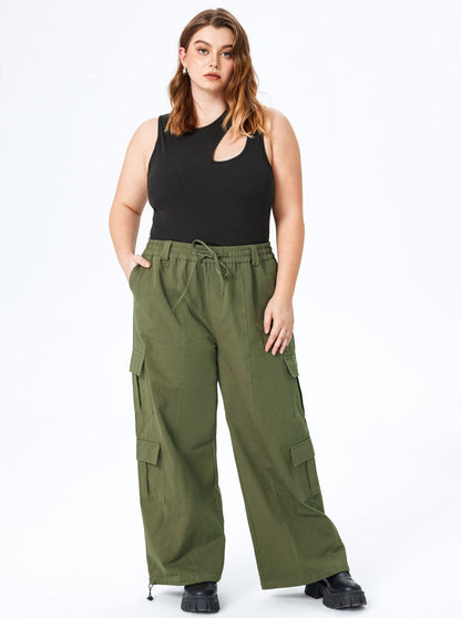 Verleidelijke Mouwloze Top met Ronde Hals en Oversized Pasvorm