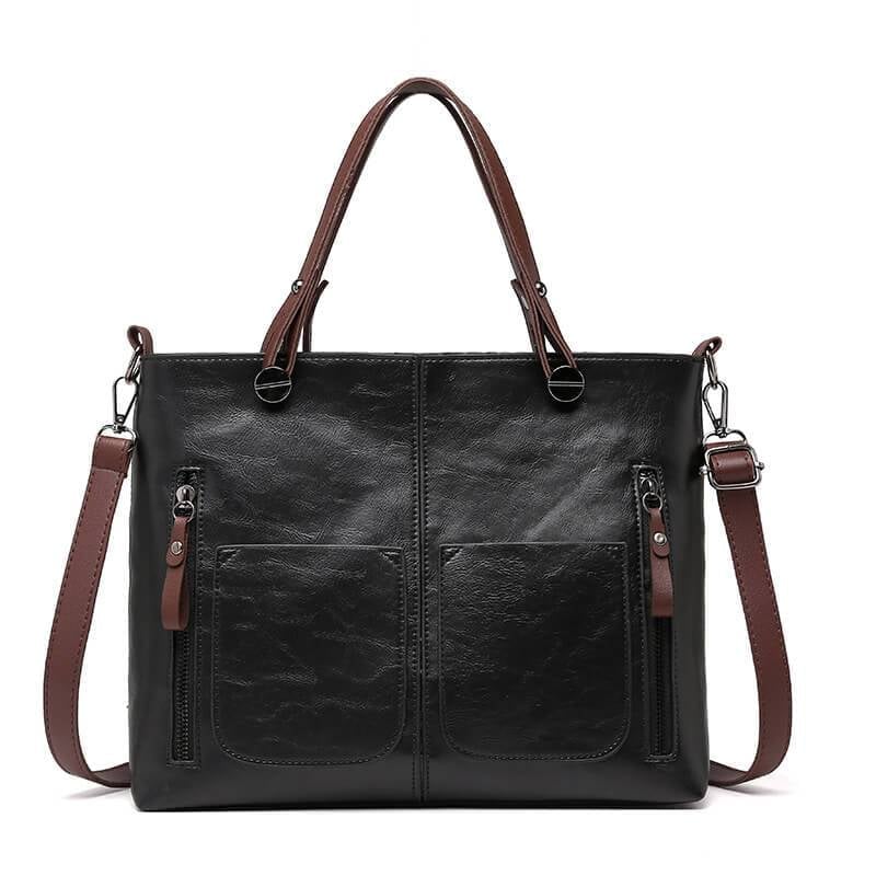 Vintage Leren Herfst Schoudertas voor Dames