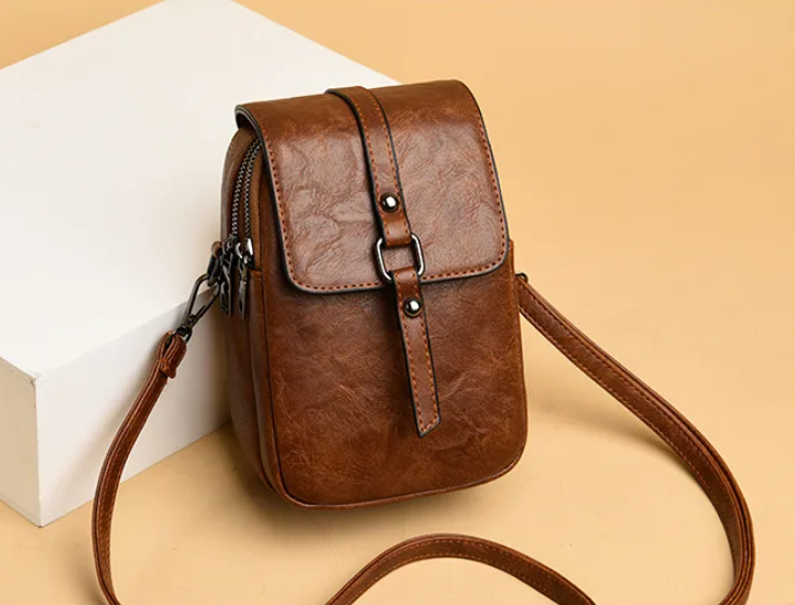 Vintage Multifunctionele Zachte Leren Schoudertas voor Dames
