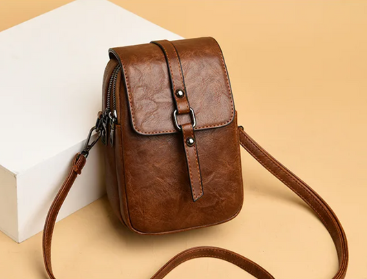 Vintage Multifunctionele Zachte Leren Schoudertas voor Dames