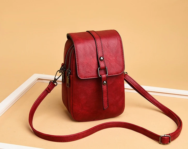Vintage Multifunctionele Zachte Leren Schoudertas voor Dames