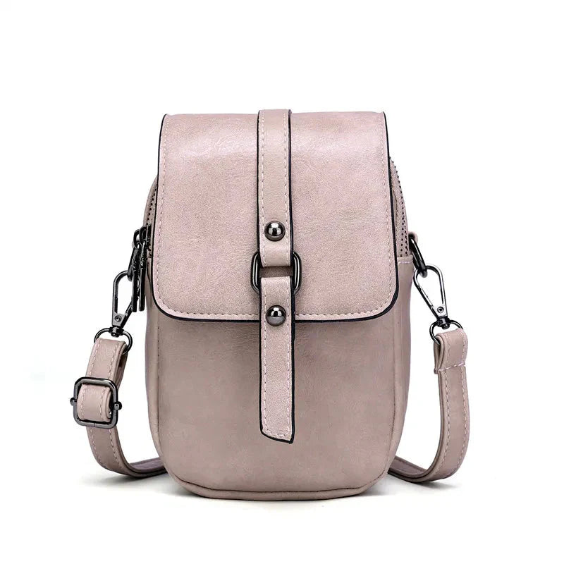 Vintage Multifunctionele Zachte Leren Schoudertas voor Dames