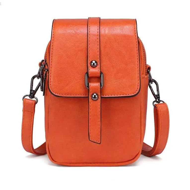 Vintage Multifunctionele Zachte Leren Schoudertas voor Dames