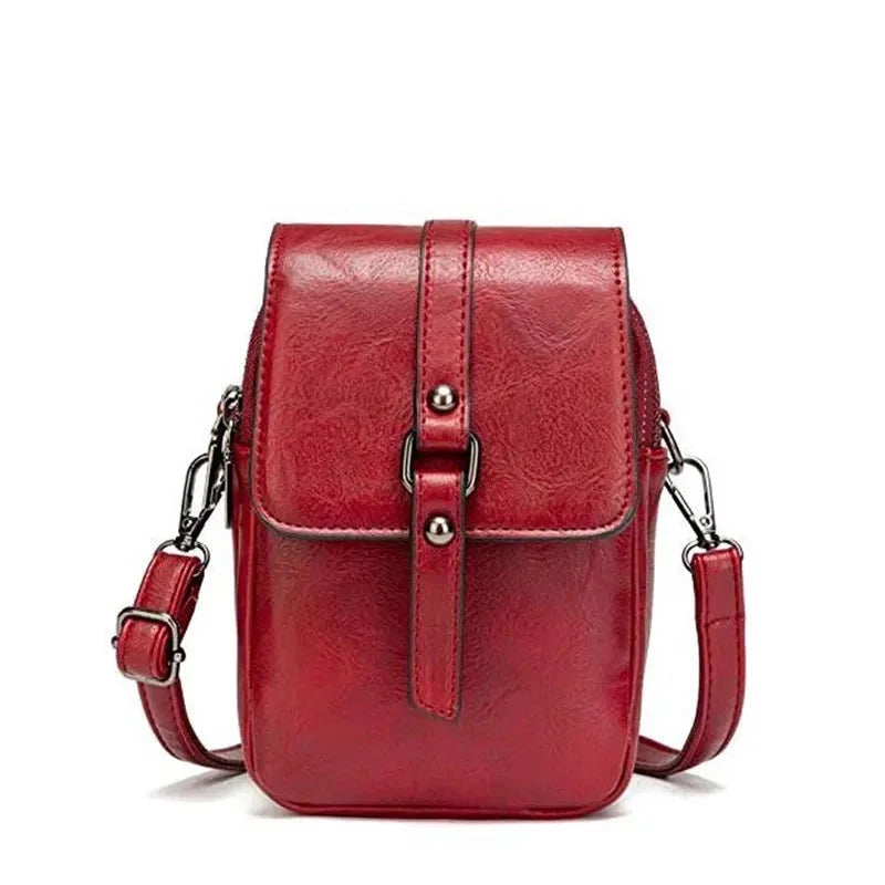 Vintage Multifunctionele Zachte Leren Schoudertas voor Dames