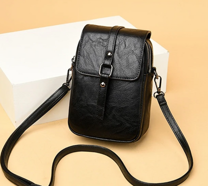 Vintage Multifunctionele Zachte Leren Schoudertas voor Dames