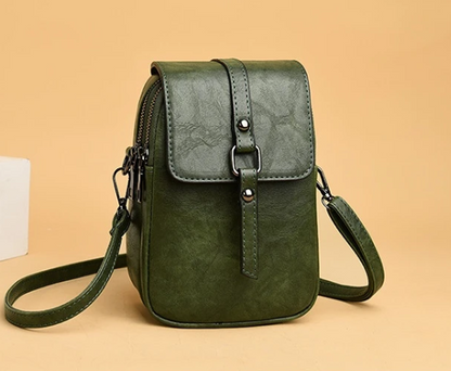 Vintage Multifunctionele Zachte Leren Schoudertas voor Dames