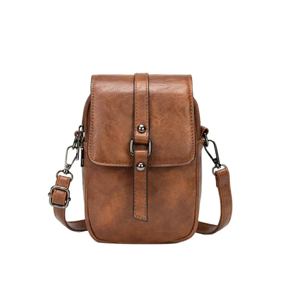 Vintage Multifunctionele Zachte Leren Schoudertas voor Dames