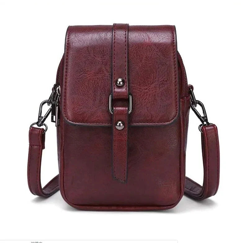 Vintage Multifunctionele Zachte Leren Schoudertas voor Dames