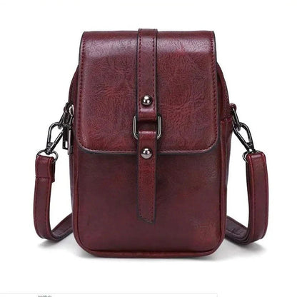 Vintage Multifunctionele Zachte Leren Schoudertas voor Dames