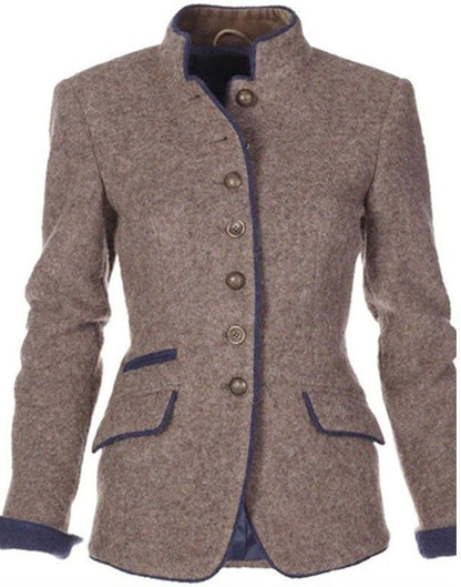 Vintage bruine getailleerde damesblazer