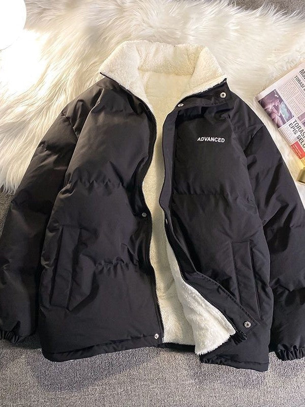 Vintage oversized damesjack met kraag en ritssluiting