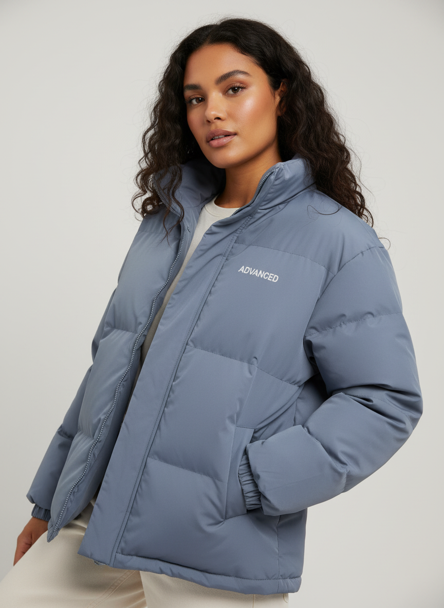 Vintage oversized damesjack met kraag en ritssluiting